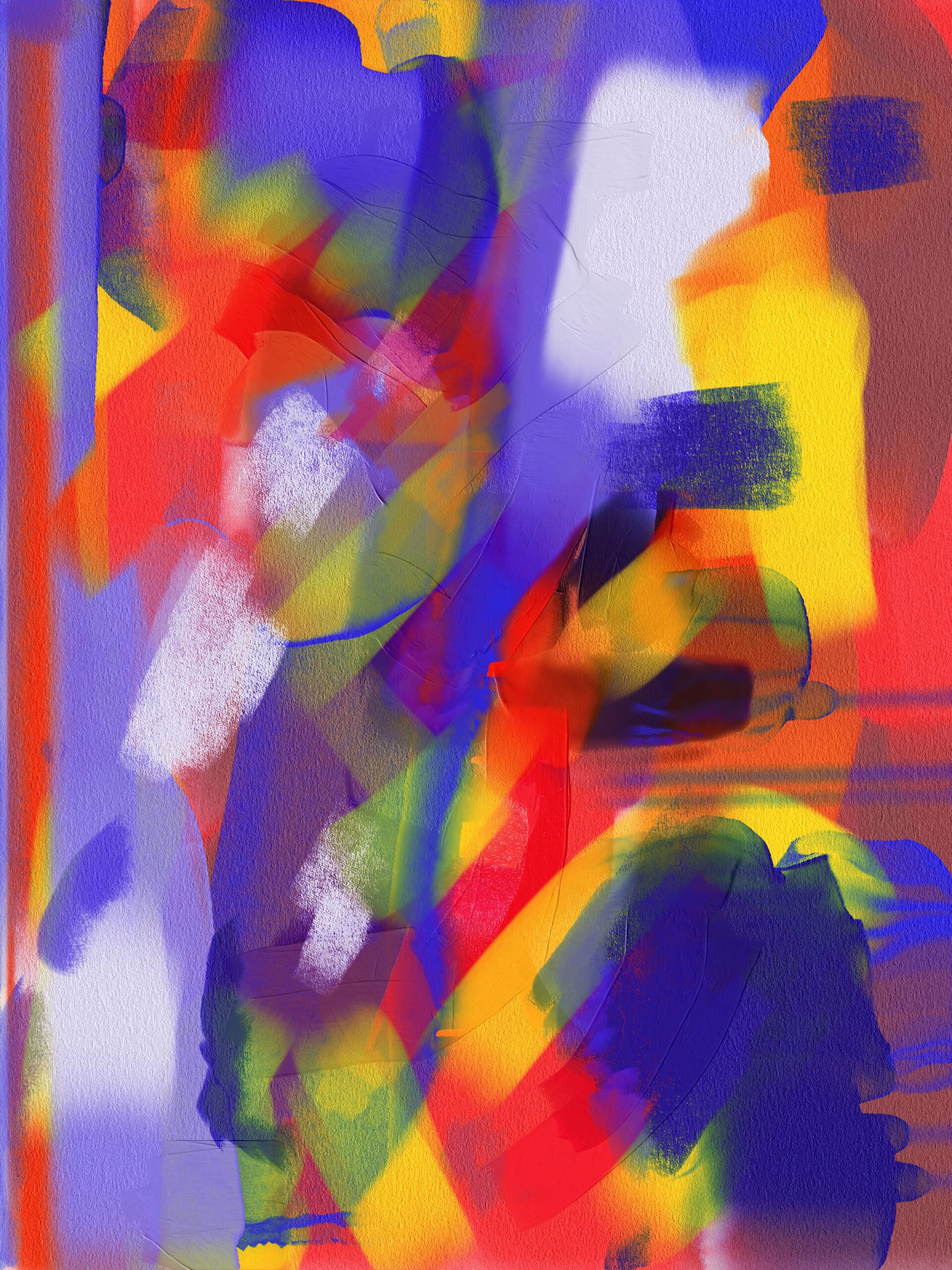 Colorful abstract expressionist digital artwork with bold brushstrokes, representing digital collectible art